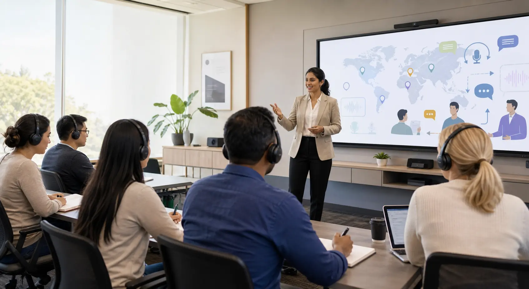 Interpreter education provider cohort in a modern classroom